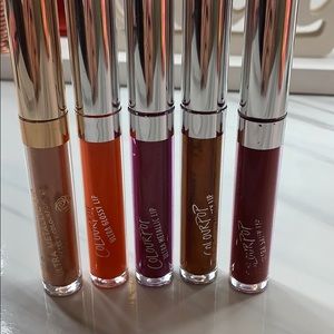 3 metallic, 1 glossy and one satin